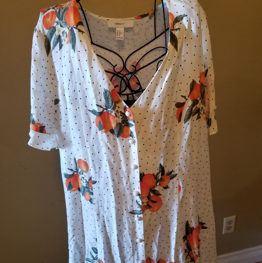 Forever 21 plus orange dress